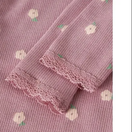 NAME IT BABY gebloemde legging oudroze, foto 2