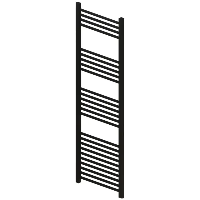 Boss & Wessing Radiator BWS Wingrave 180x50 cm Mat Zwart Zij-Onderaansluiting (908 Watt)