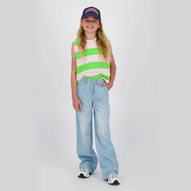 Vingino Cathy high waist wide leg jeans light blue denim Light Vintage