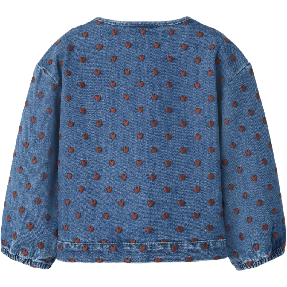 Lil' Atelier spijkerjas met hartjes blauw, foto 2