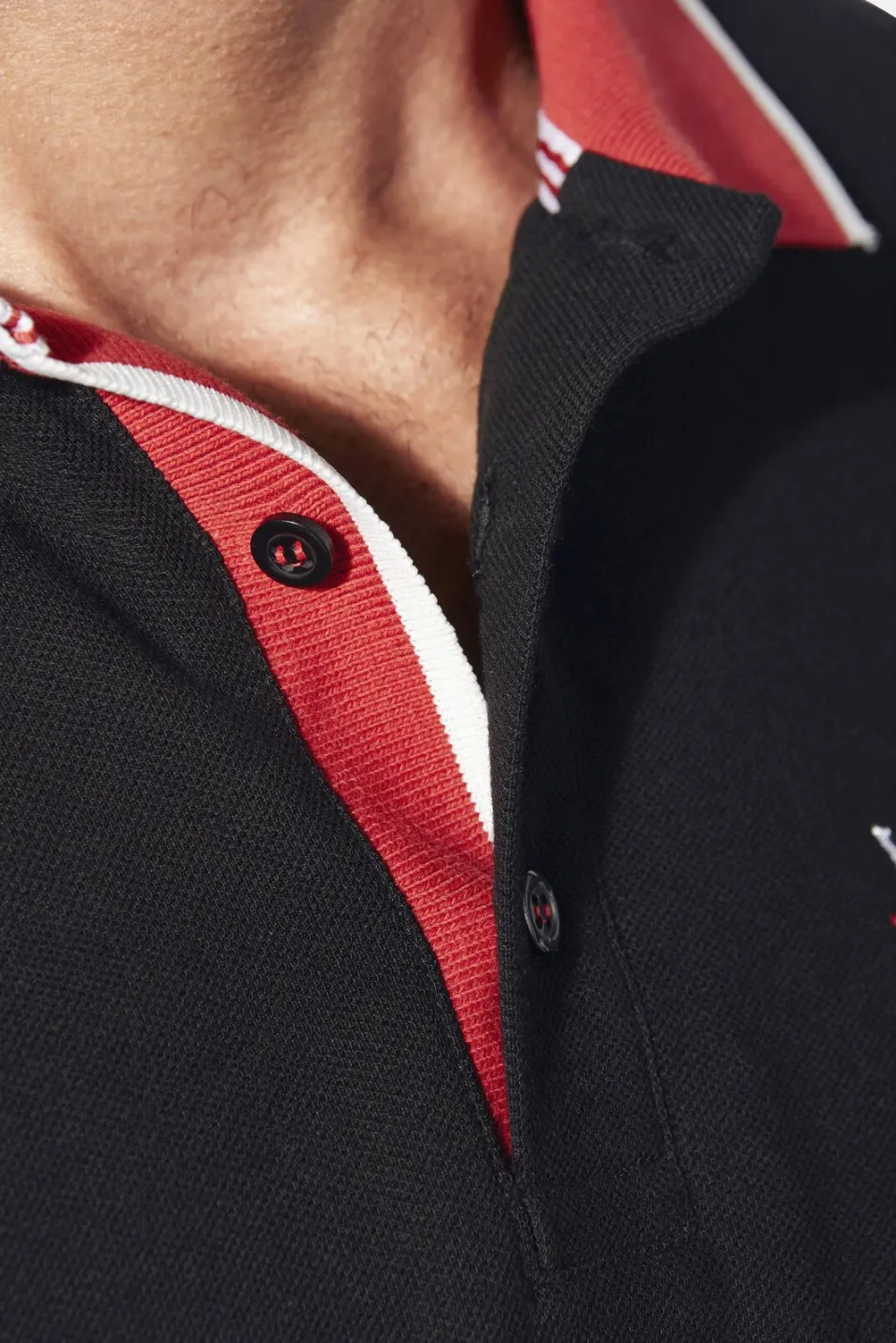 Jan Vanderstorm regular polo IWAR Plus zwart, foto 4