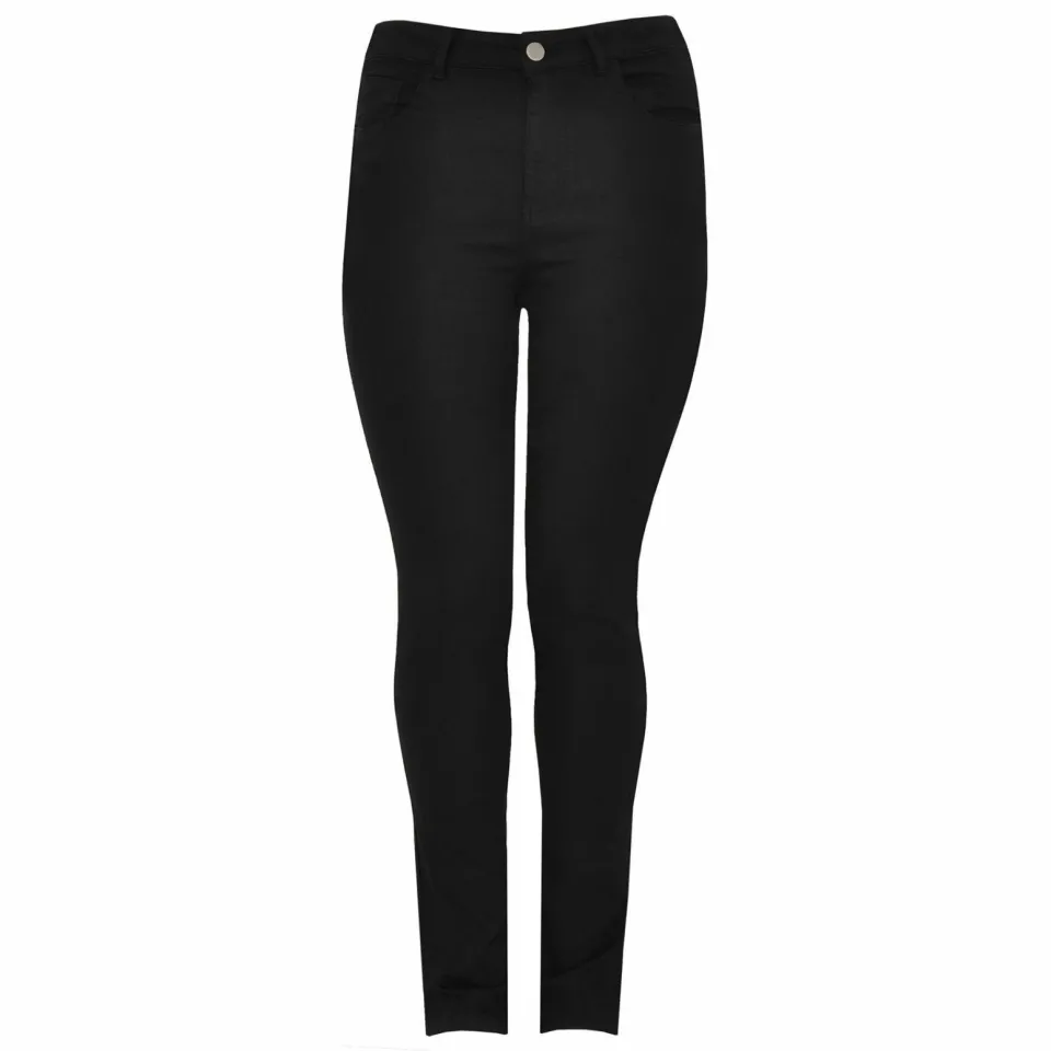 Yoek high waist skinny jeans zwart, foto 2