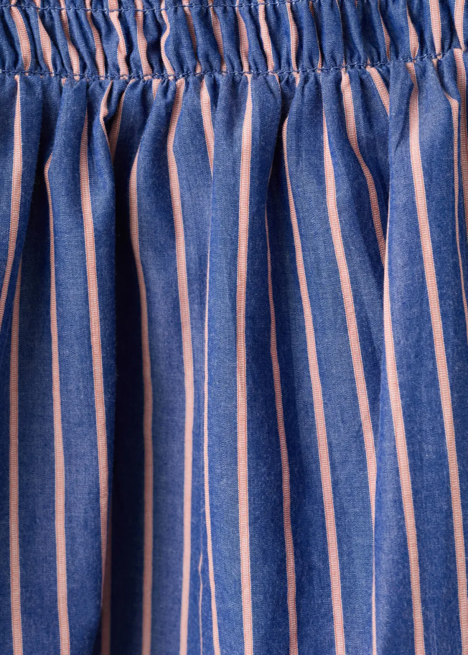 Mango Kids gestreepte korte rok met smockwerk blauw, foto 5