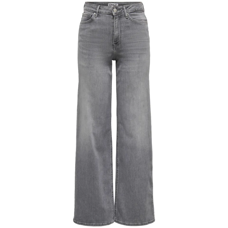Only high waist wide leg jeans ONLMADISON grey denim, foto 2