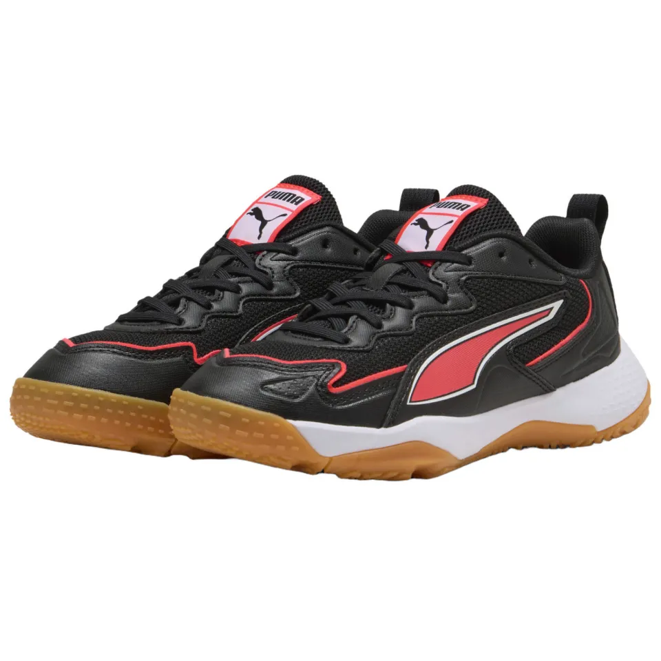 Puma Solarflash junior imitatieleren voetbalschoenen - zwart/rood, foto 6