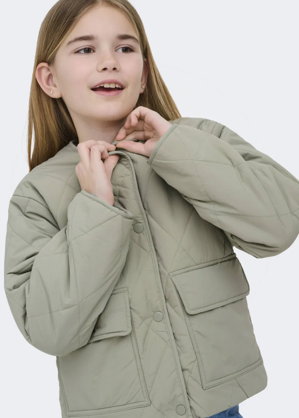 KIDS ONLY GIRL KOGROSALINA quilted tussenjas groen, foto 6