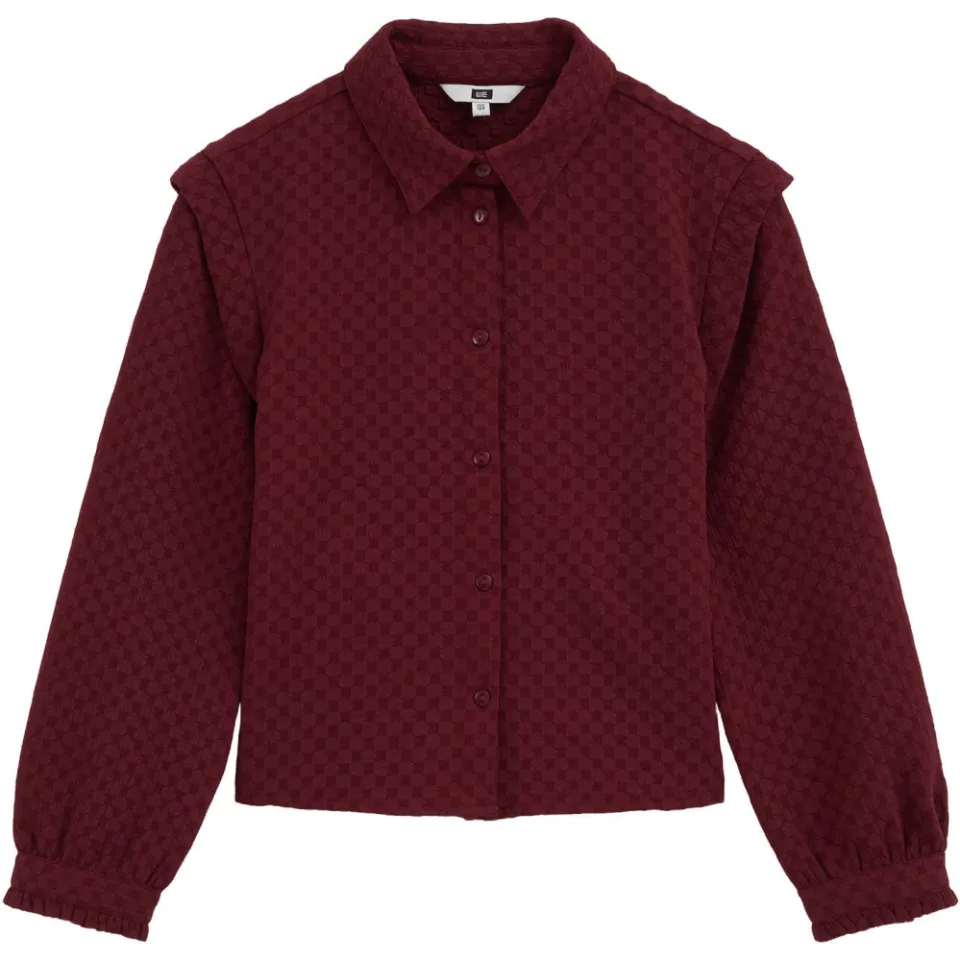 WE Fashion blouse donkerrood, foto 2