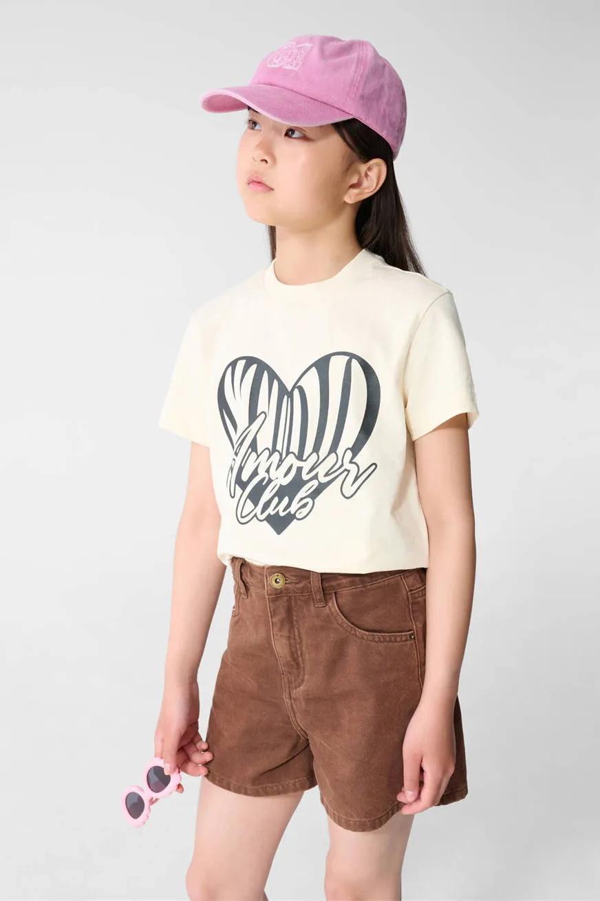 Shoeby rechtvallend T-shirt met print ecru, foto 8