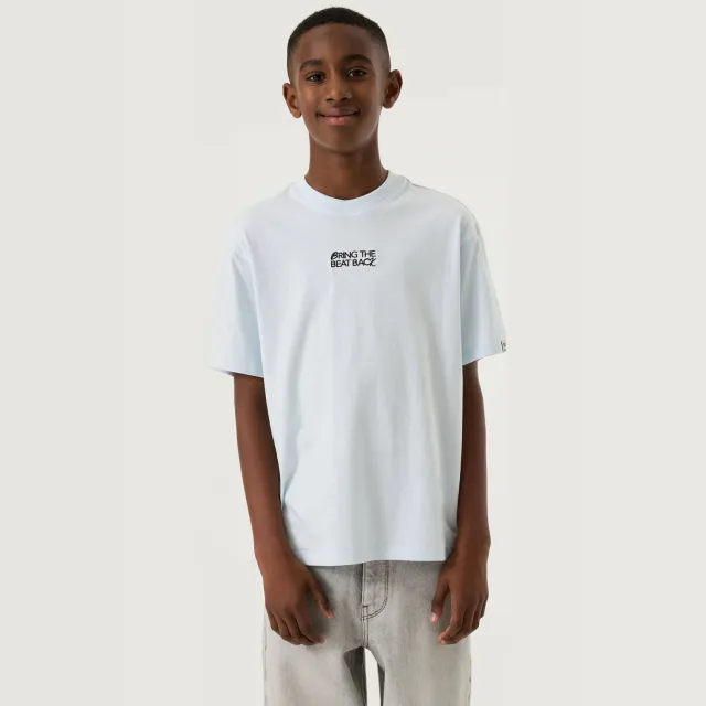 Garcia T-shirt met backprint lichtblauw
