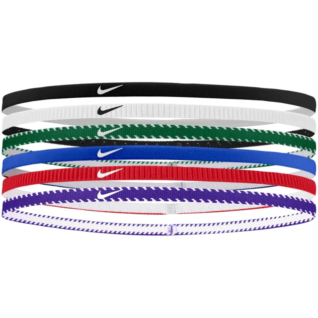 Nike Flex Classic Slim Haarbanden 6-Pack Blauw Rood Wit Multi