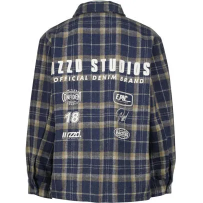 Raizzed geruit overshirt - blauw Overhemd Jongens Polyester Klassieke kraag, foto 2
