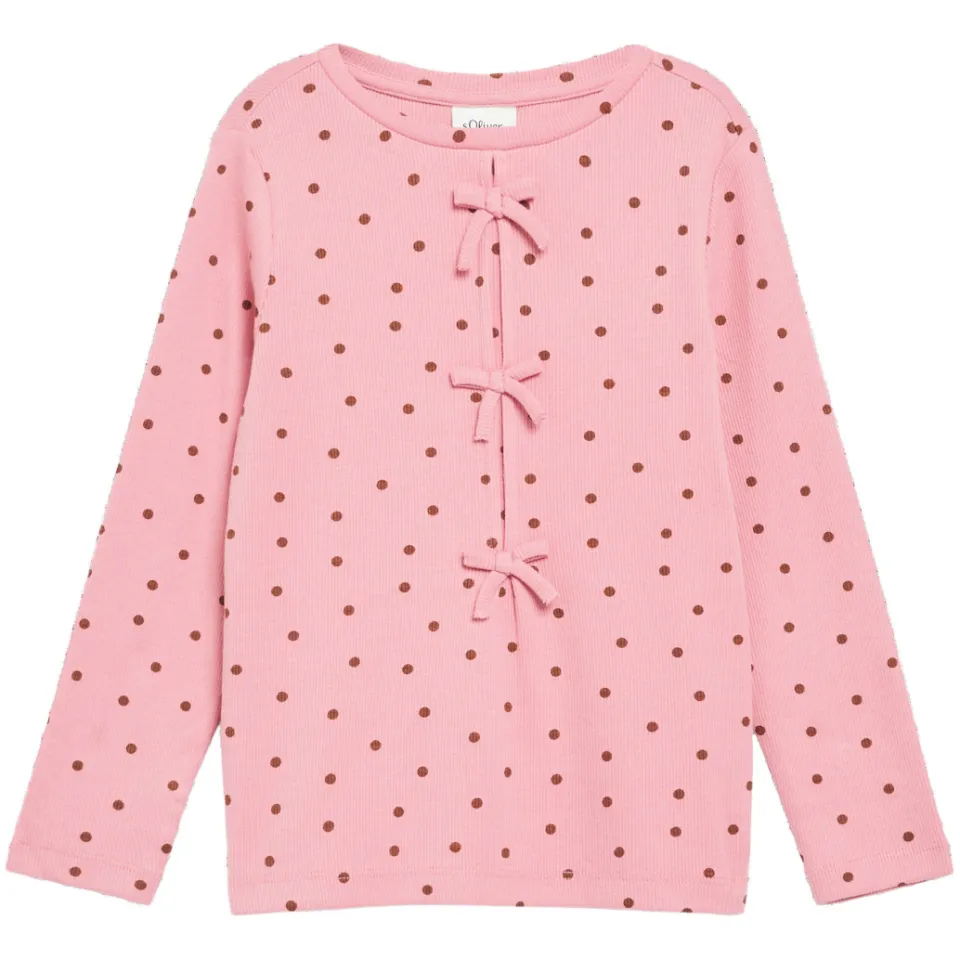s.Oliver longsleeve met stippen roze, foto 3