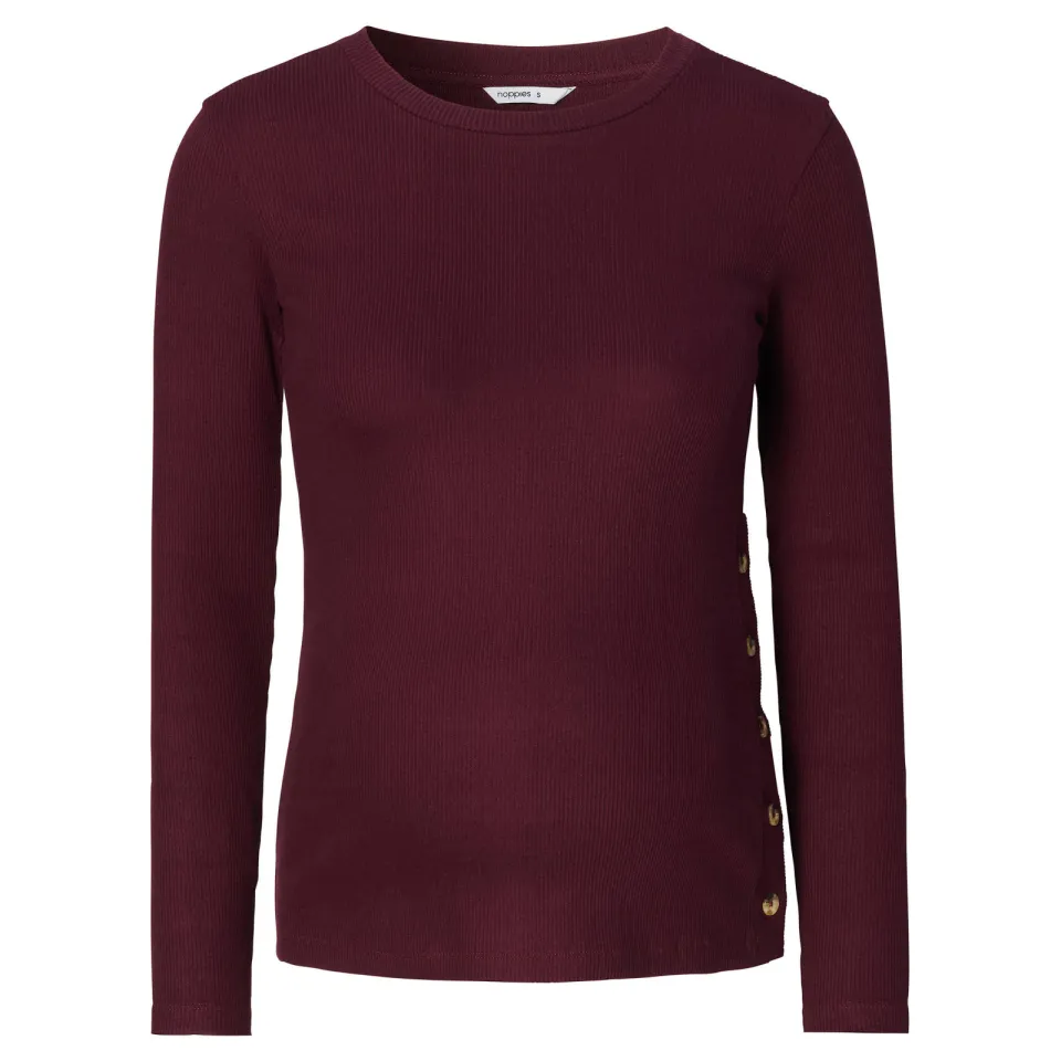 Noppies maternity zwangerschaps longsleeve donkerrood burgundy, foto 2