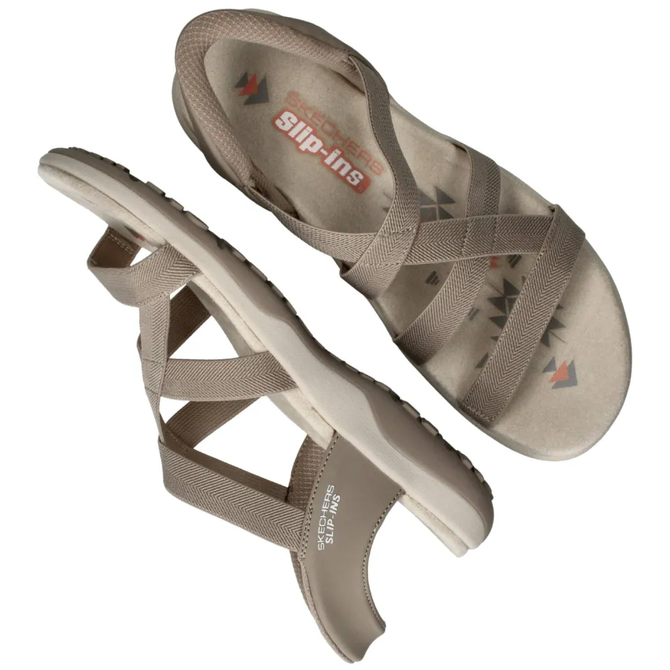 Skechers Slip-Ins Reggae Slim sandalen beige, foto 5