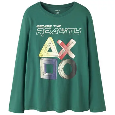 NAME IT longsleeve groen met print