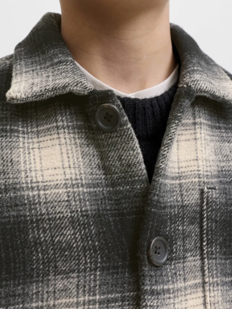 Jack & Jones JUNIOR geruit overshirt - antraciet, foto 7