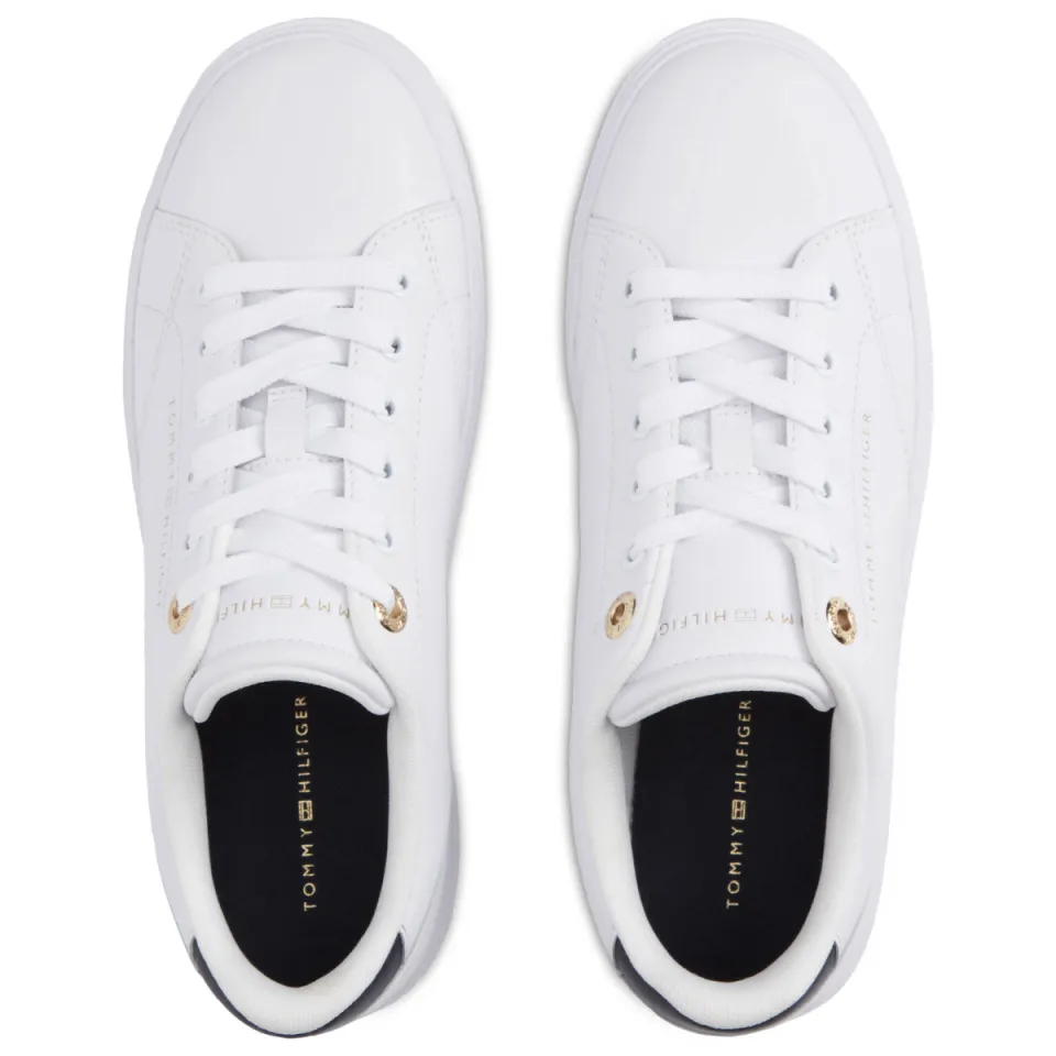 Tommy Hilfiger leren sneakers wit, foto 5