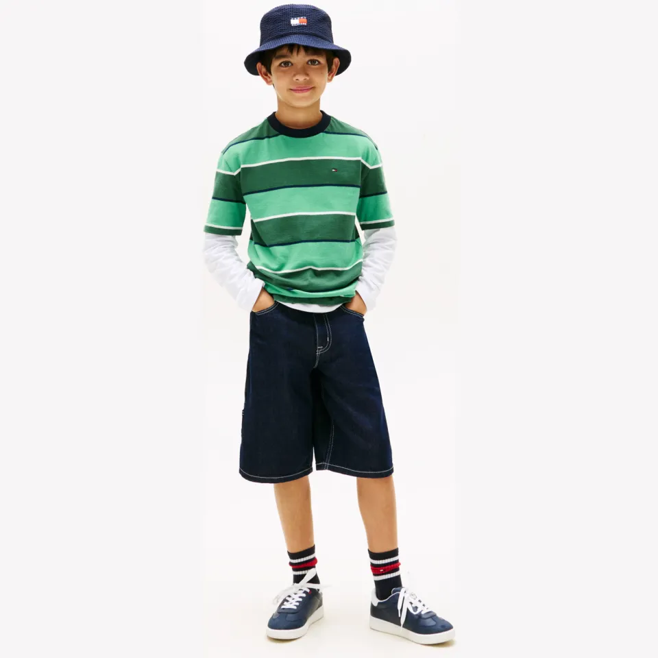 Tommy Hilfiger gestreepte T-shirt groen, foto 5