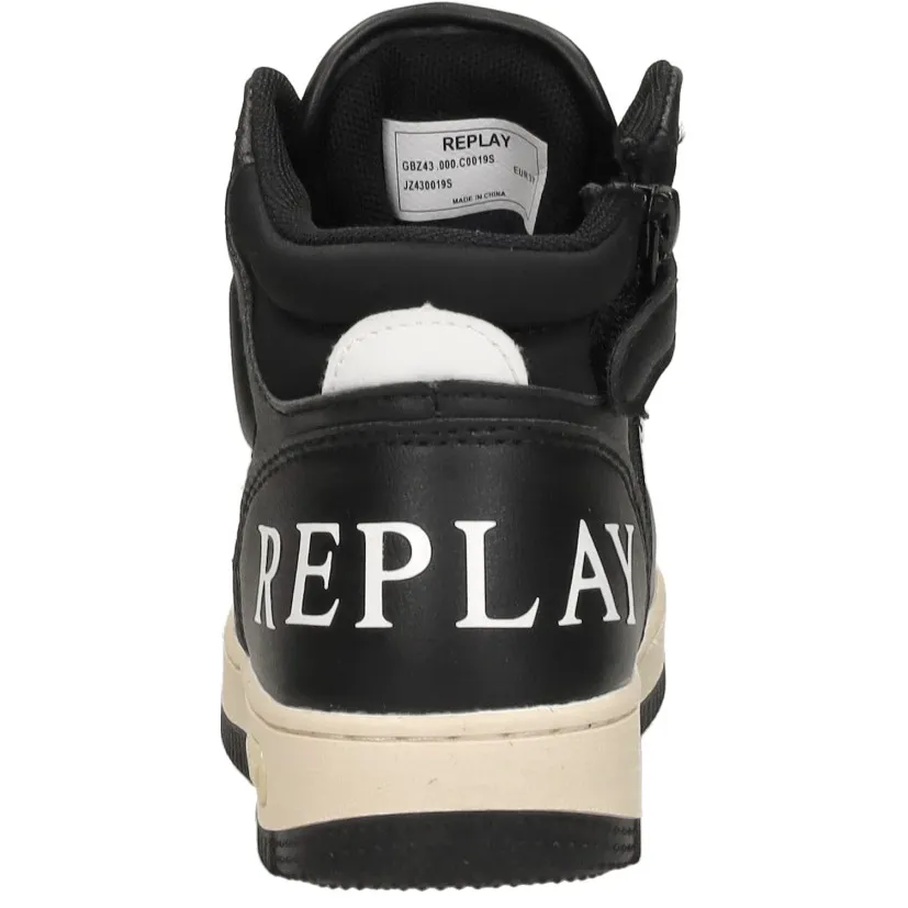Replay Epic Jr Mid 4 hoge sneakers zwart, foto 6