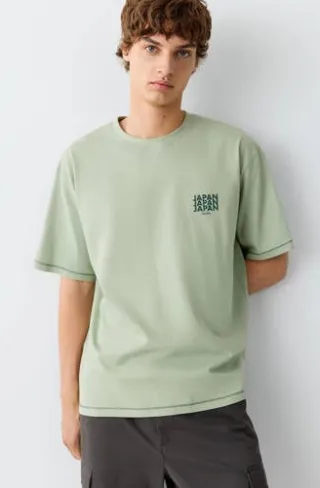 Mango Teen T-shirt lichtgroen, foto 5