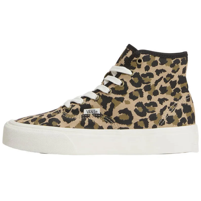 Vans Authentic sneakers met panterprint - zwart/camel, foto 5
