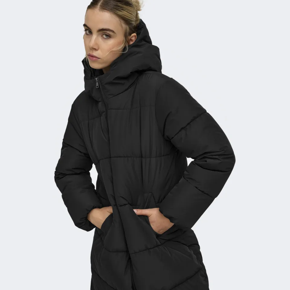 Only Juta puffer winterjas zwart, foto 6