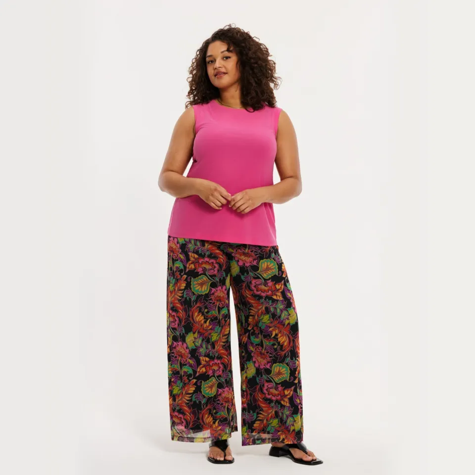 Yoek wide leg broek gebloemd multi, foto 2