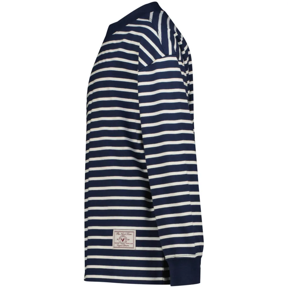 Vingino Hideshi oversized longsleeve donkerblauw gestreept donkerblauw/wit, foto 4