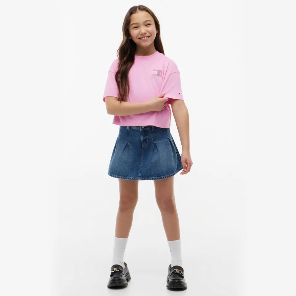 Tommy Hilfiger T-shirt met backprint roze meisjes