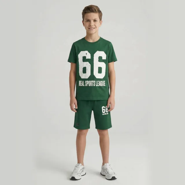 Cars T-shirt + korte broek groen