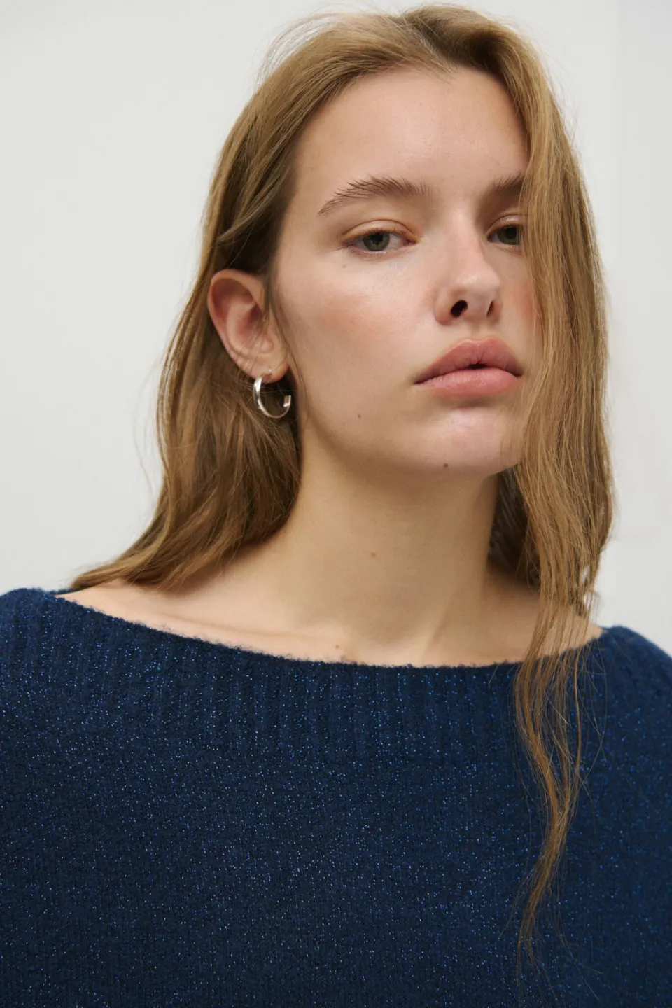 Mango TEEN gebreide trui met glitters - marineblauw, foto 6
