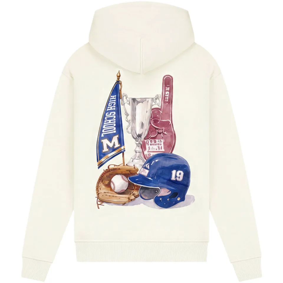 Malelions sweater met backprint - ecru, foto 3