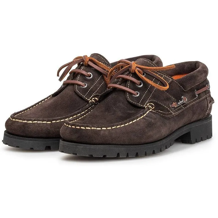 Floris Van Bommel Boat Shoe 02.06 suède bootschoen donker bruin, foto 3