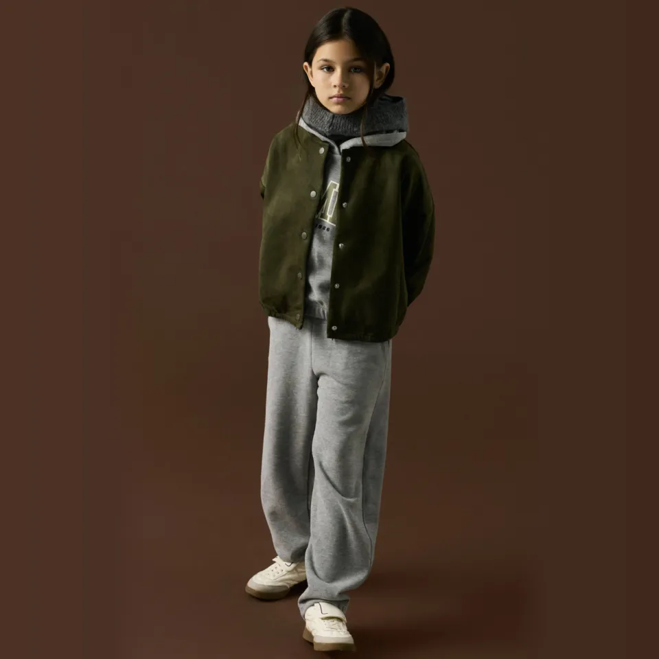 NAME IT KIDS suède baseballjack groen