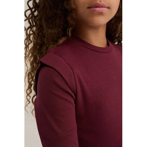 WE Fashion longsleeve donkerrood, foto 4