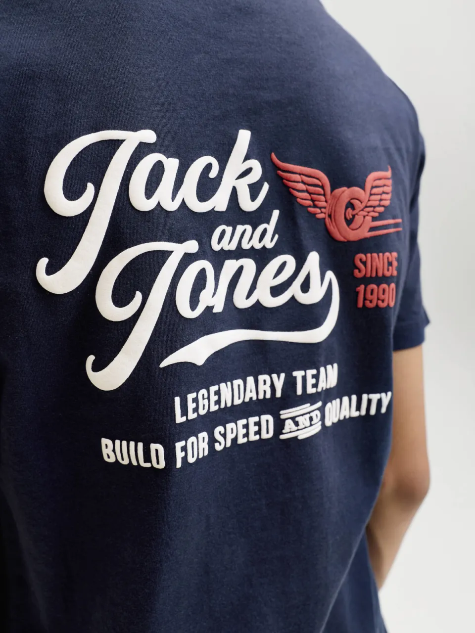 Jack & Jones t-shirt met backprint donkerblauw, foto 5