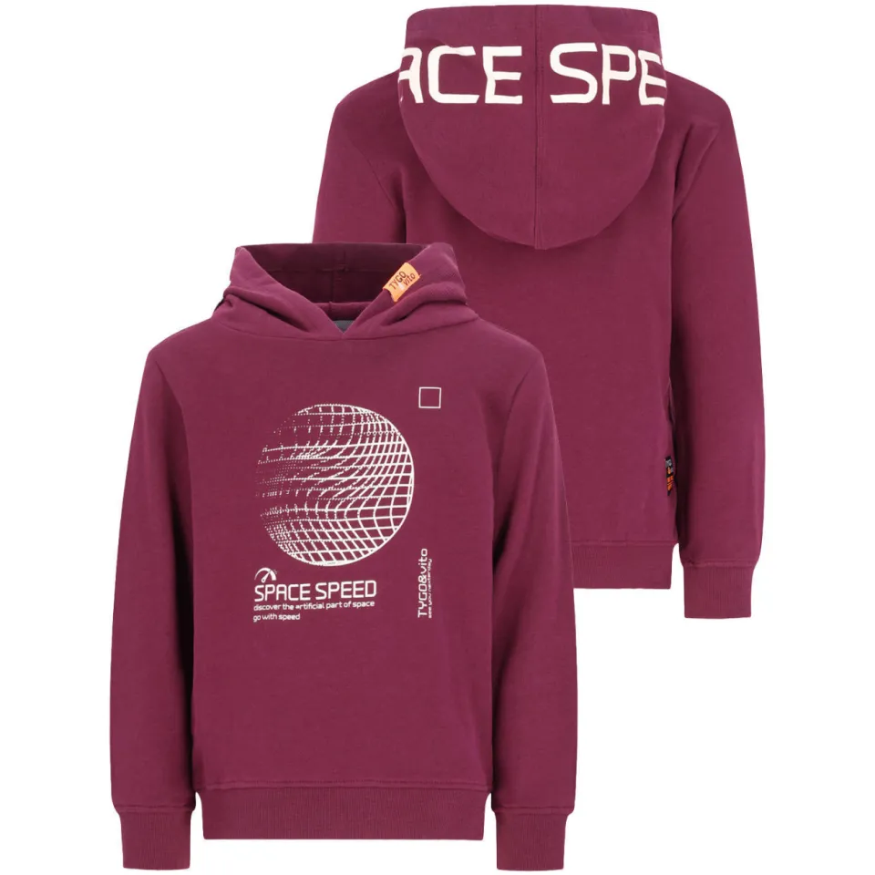 TYGO & vito hoodie - donkerrood, foto 4