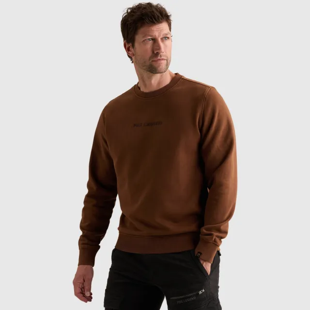 PME Legend regular fit sweater - bruin Cappucciono