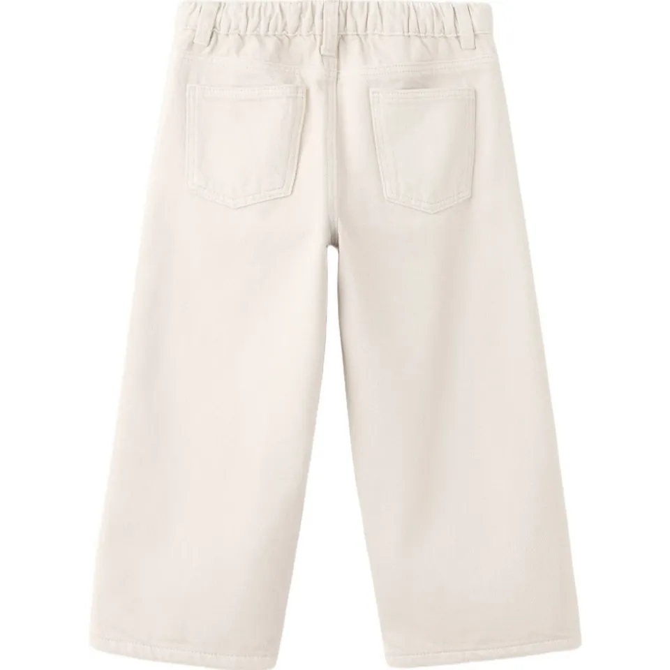 Mango Kids wide leg jeans - ecru, foto 5