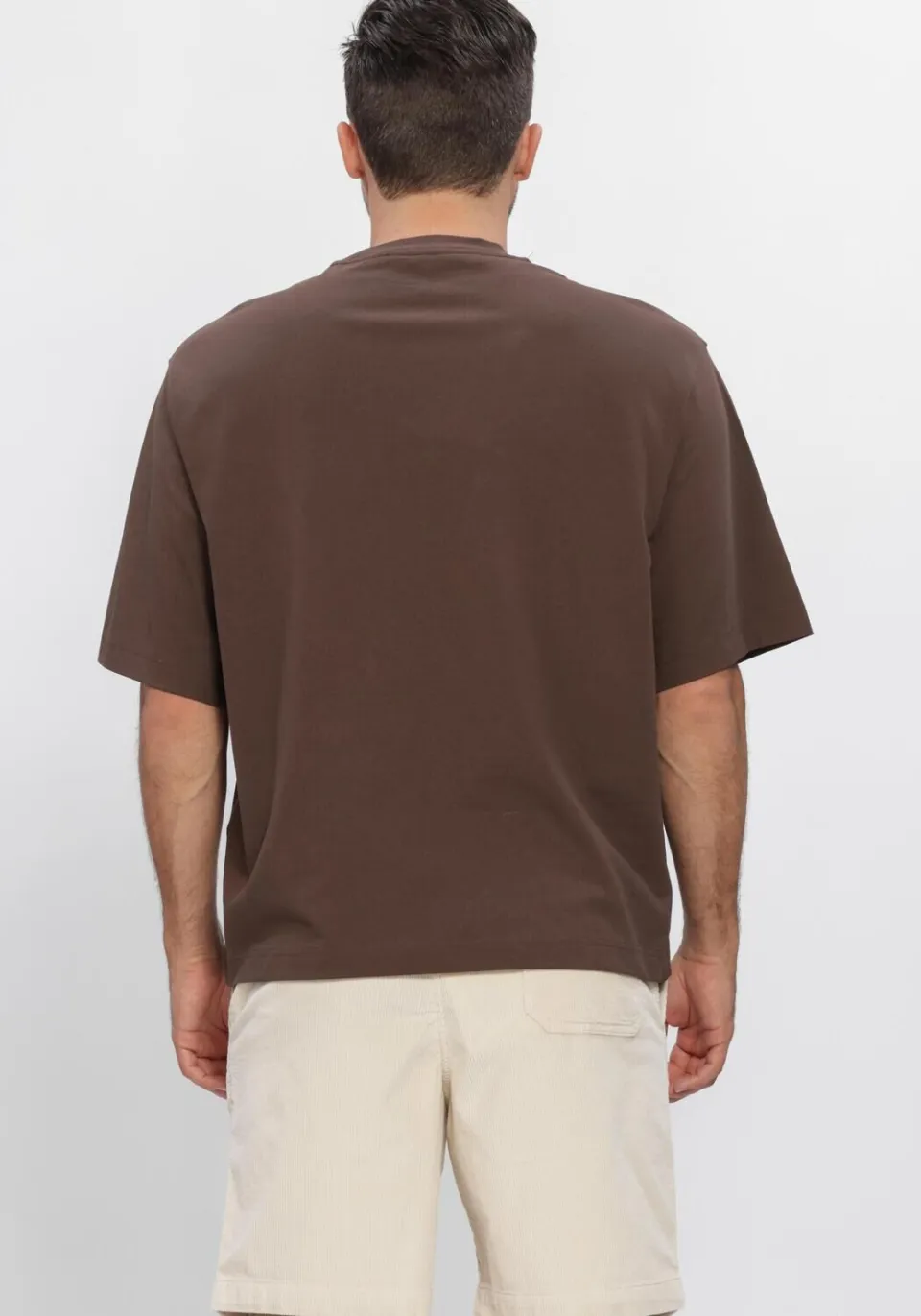 SELECTED MEN Heren Polo's & T-shirts Lhboxynorman Graphic Ss O-neck Tee - Bruin, foto 3