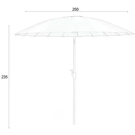 Zuiver Sunshine stokparasol beige, foto 7