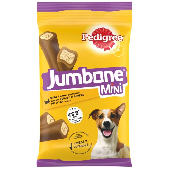 Pedigree Jumbstone Hondensnacks Mini Kip & Lam 160 gr