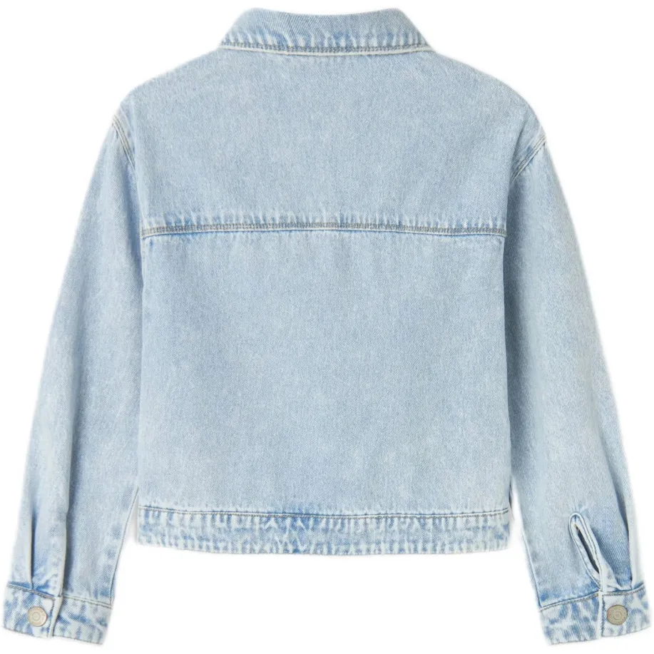 NAME IT spijkerjas lichtblauw light blue bleached denim, foto 4