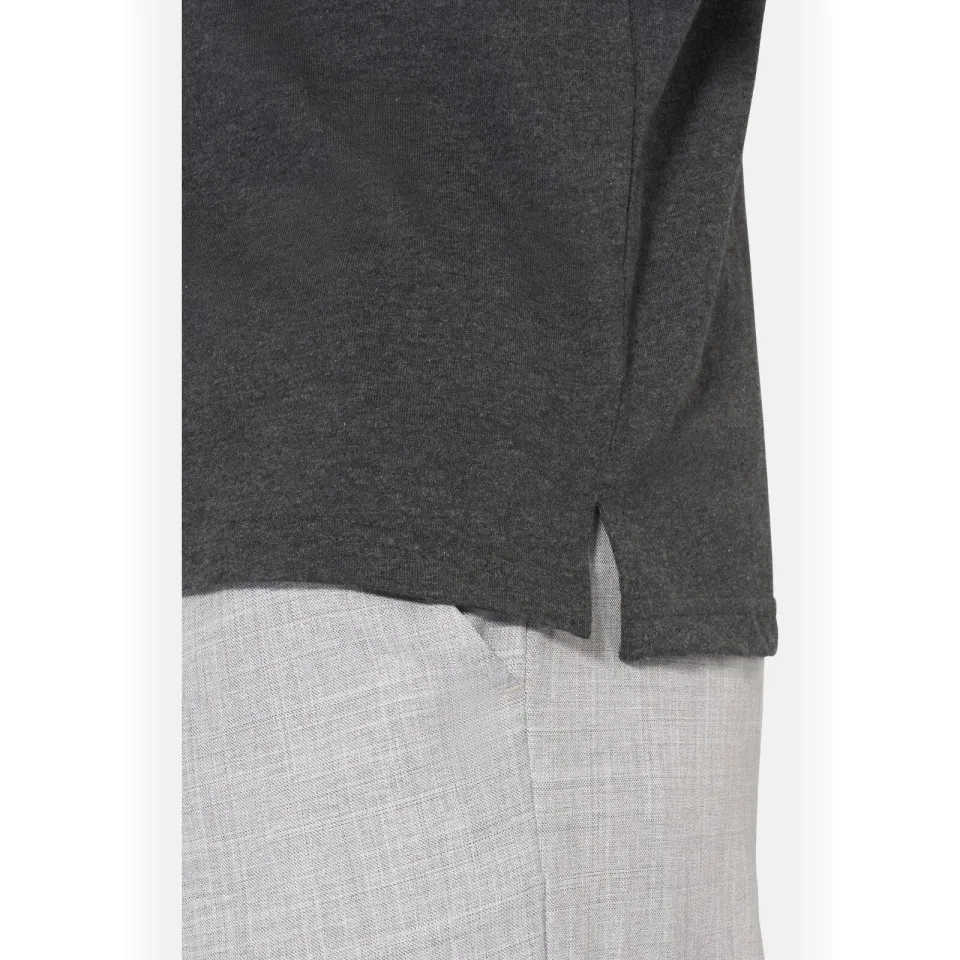 Jan Vanderstorm oversized polo Plus Size ISFRIED zilvergrijs, foto 5
