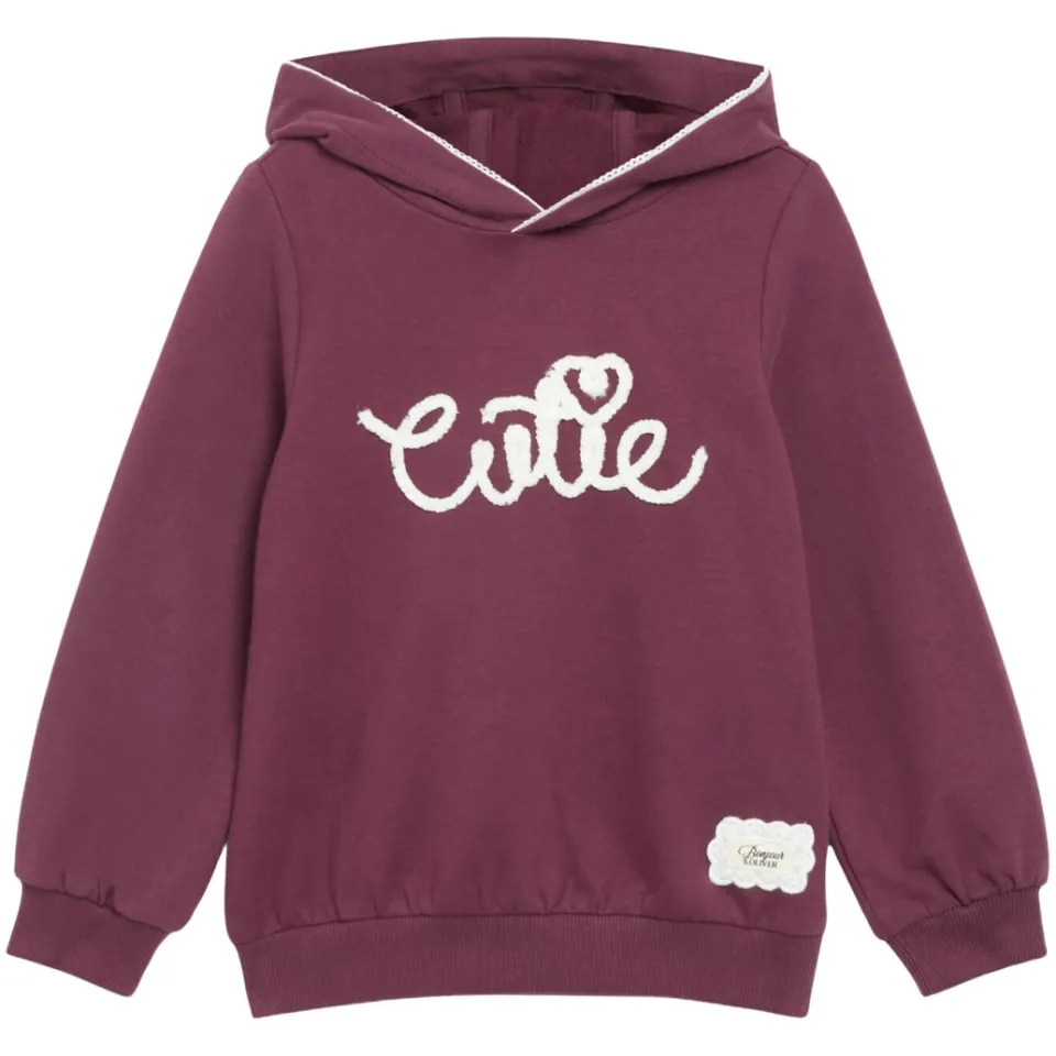S.Oliver hoodie met tekst - donkerpaars, foto 2