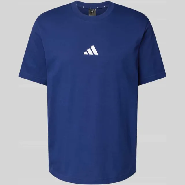 Adidas T-shirt met labelprint donkerblauw, foto 2