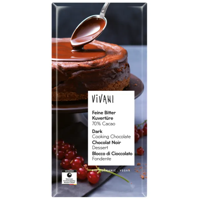 Vivani kookchocolade puur 70% cacao