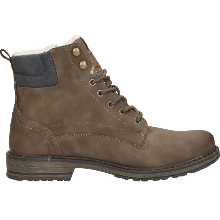 Mustang veterschoenen hoog donkerbruin