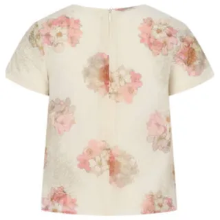 Le Chic gebloemde t-shirt offwhite, foto 2