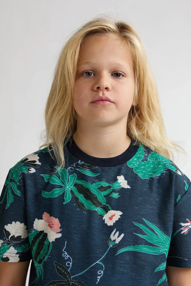 Petrol Industries T-shirt donkerblauw all-over print, foto 2